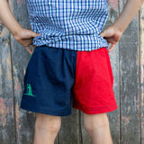 Children's Short - Navy, Green, Red