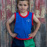 Children's Shearer's Singlet - Cobalt Blue and Navy
