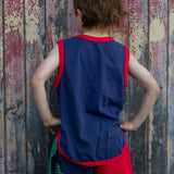 Children's Shearer's Singlet - Cobalt Blue and Navy