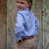 Boys Dress Shirt - Blue Check