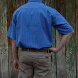 Tussock Short Sleeve Shirt - Royal Blue