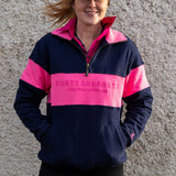 Countryside Half Zip Sweatshirt - Pink & Navy