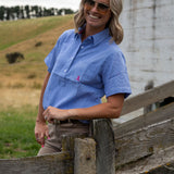 Women's Tussock Short Sleeve Shirt - Royal Blue