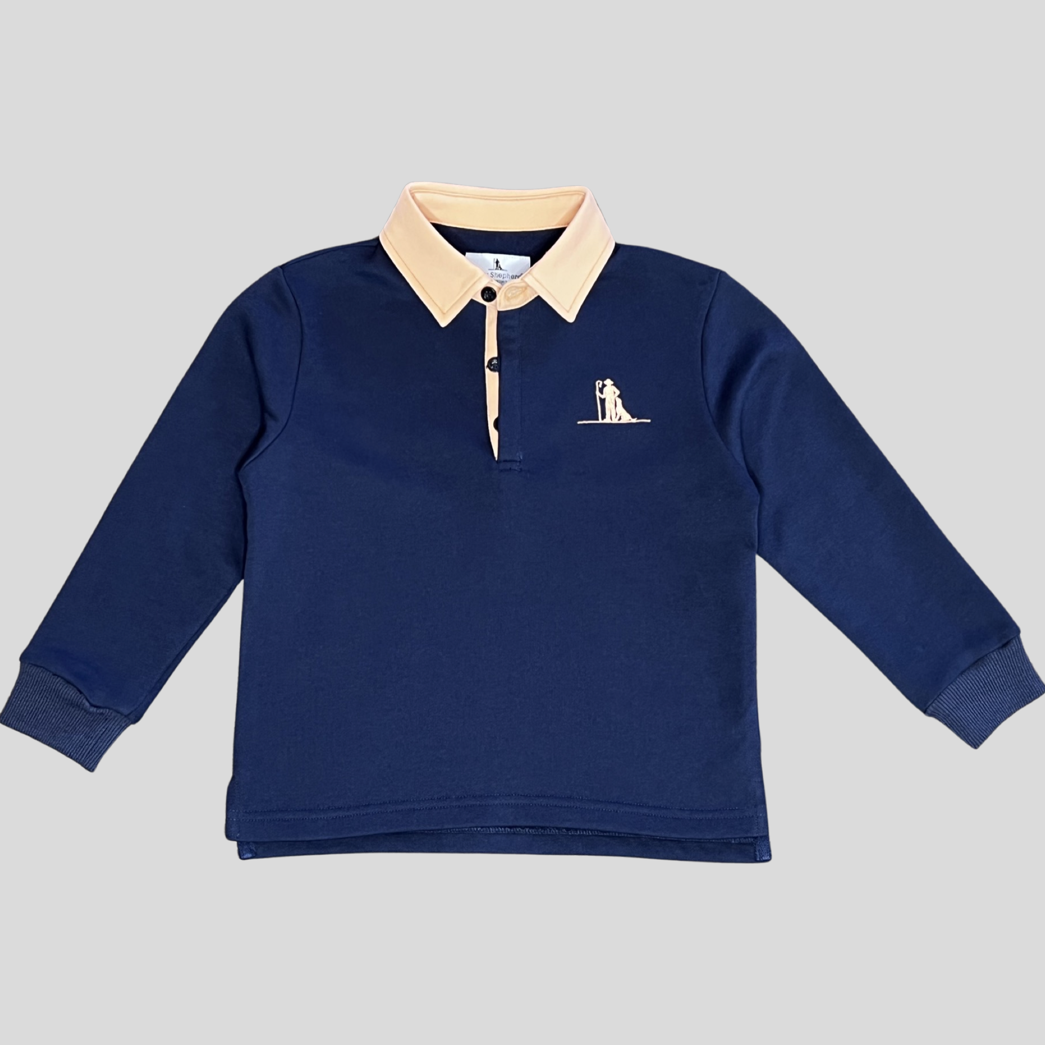 Lindis Rugby Jumper - Light Peach/Tan (size 8 left)