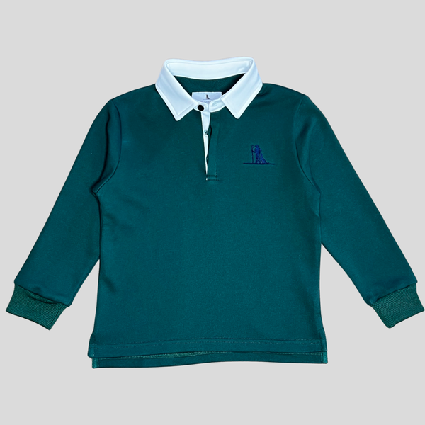 Dusty Kids Lindis Rugby Jumper - Deep Green