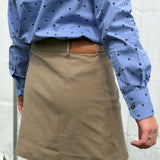 Women's Moleskin Mini Skirt - Beige