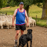 Shearer's Singlet - Cobalt Blue and Navy