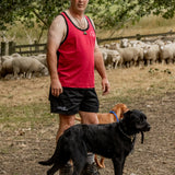 Shearer's Singlet - Red and Black