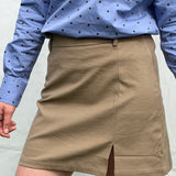 Women's Moleskin Mini Skirt - Beige