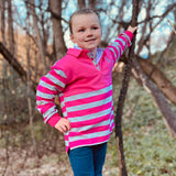 Lucy Rugby Jumper - Pink Stripe