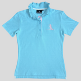 Grace Ruffle Collar Polo S/S Shirt - Women's