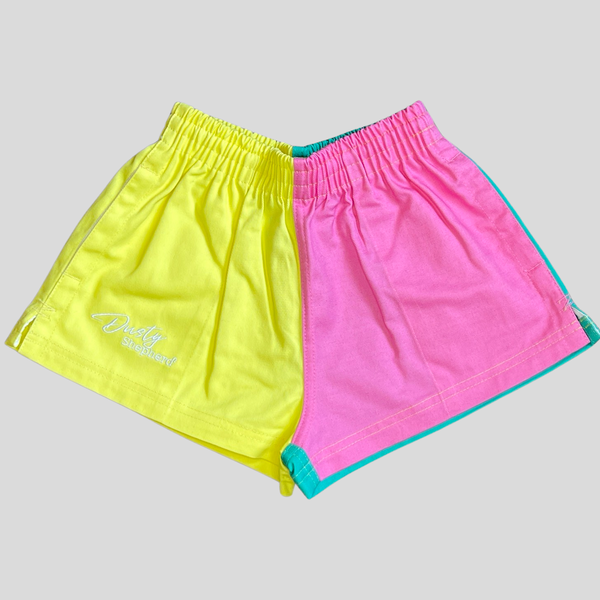 Children's Short - Pastel Yellow, Pink and Spearmint