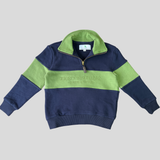 Kids Countryside Quarter Zip - Olive & Navy