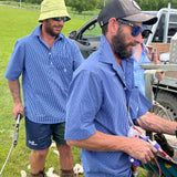 Tussock Short Sleeve Shirt - Blue