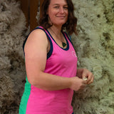 Shearer's Singlet - Pink and Green
