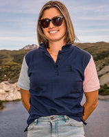 Daisy Ruffle Collar Polo S/S Shirt - Women's LAST SIZE XS