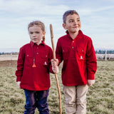 Dusty Kids - WORKSHIRT - RED (Size 4 left)
