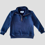 Quarter Zip Sweatshirt - Dark Navy ( size 12 left)