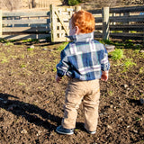 Dusty Kids - FLANNEL - Navy (Size 8,14)