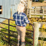 Dusty Kids - FLANNEL - Navy (Size 8,14)